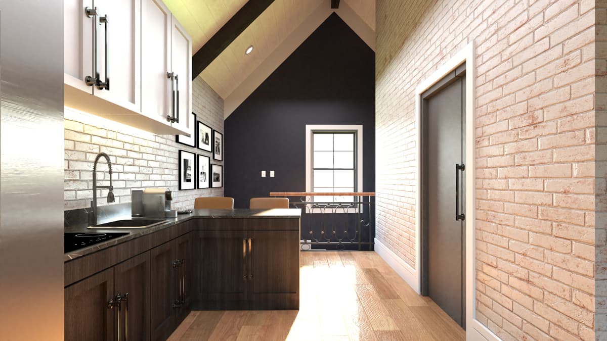 Plan 135261GRA: 1110 Sq Ft 2-Car Garage with 507 Sq Ft Studio Apartment Above - Image #12 - Cabin, Cottage, Country, Craftsman, Traditional