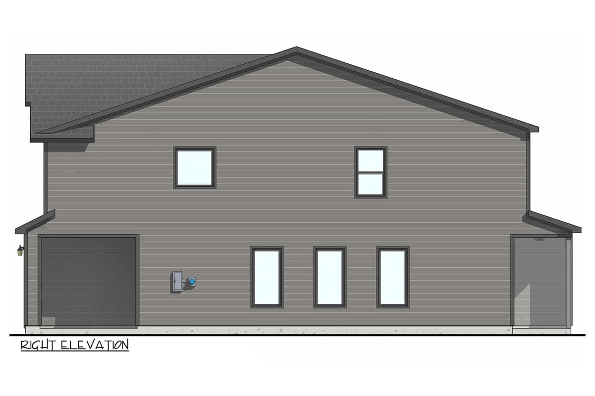 Plan 100332GHR: Two-Story Modern Duplex House Plan with Matching 3-Bedroom Units - 1585 Per Unit - Image #4 - Contemporary, Modern