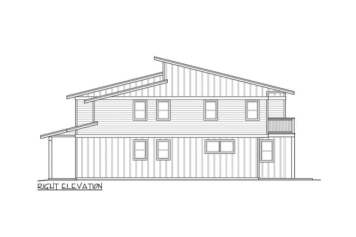 Plan 72428DA: Contemporary Duplex House Plan with Two Story 3 Bedroom Units - 1783 Sq Ft Each - Image #5 - Contemporary, Mid Century Modern, New American