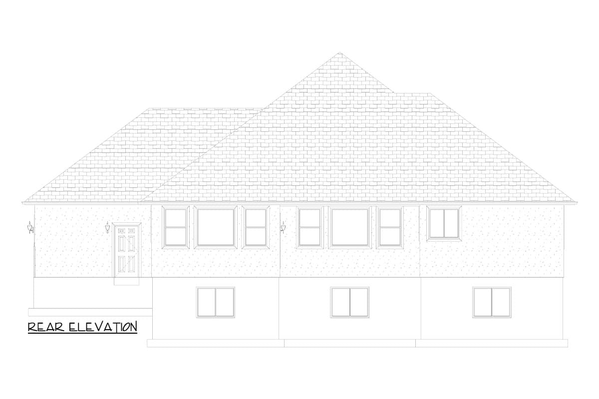 Plan 61521UT: 3 Bedroom House Plan with 3-Bay Garage and Lower Level Expansion - 2190 Sq Ft - Image #10 - Hill Country, Ranch, Traditional