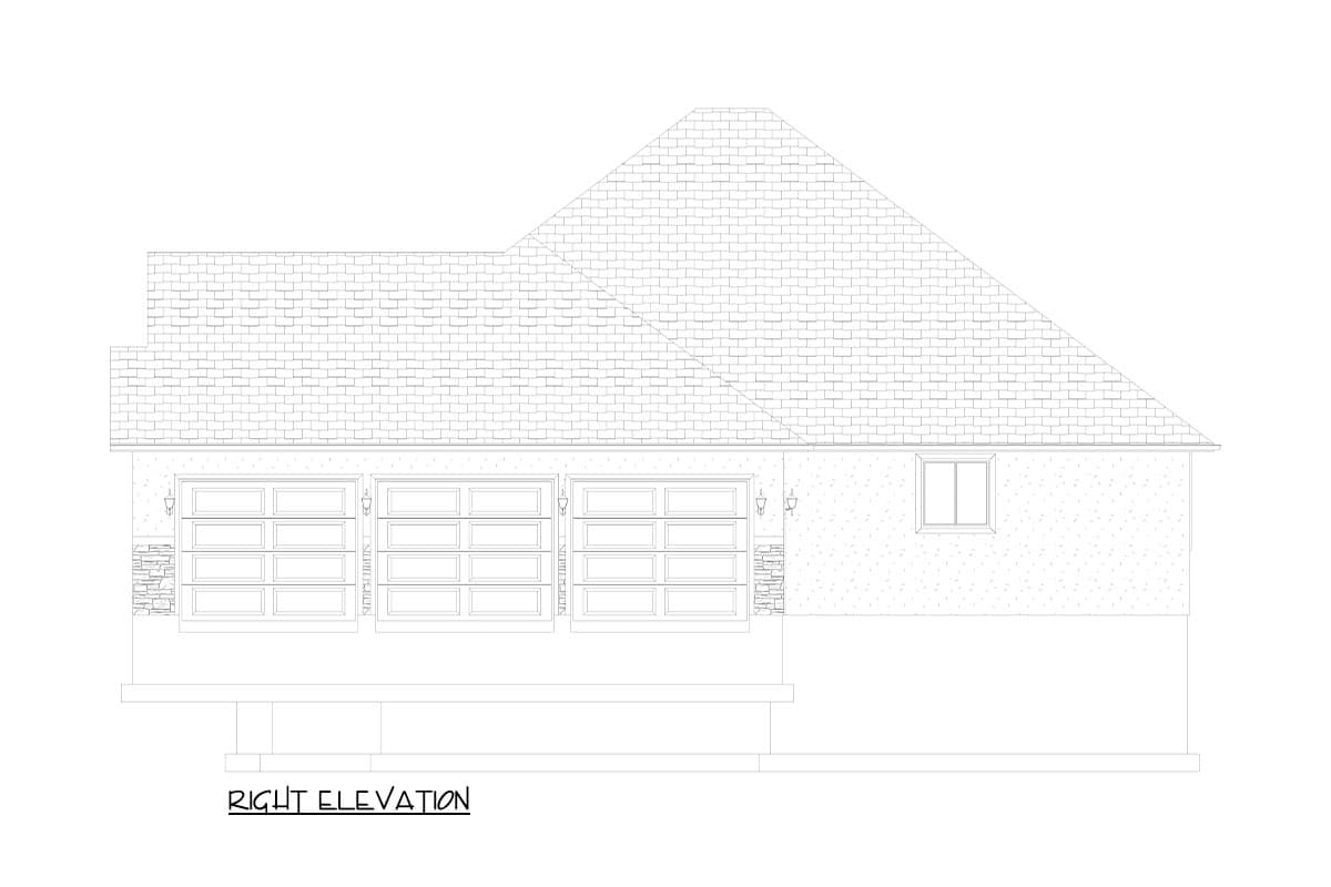 Plan 61521UT: 3 Bedroom House Plan with 3-Bay Garage and Lower Level Expansion - 2190 Sq Ft - Image #11 - Hill Country, Ranch, Traditional