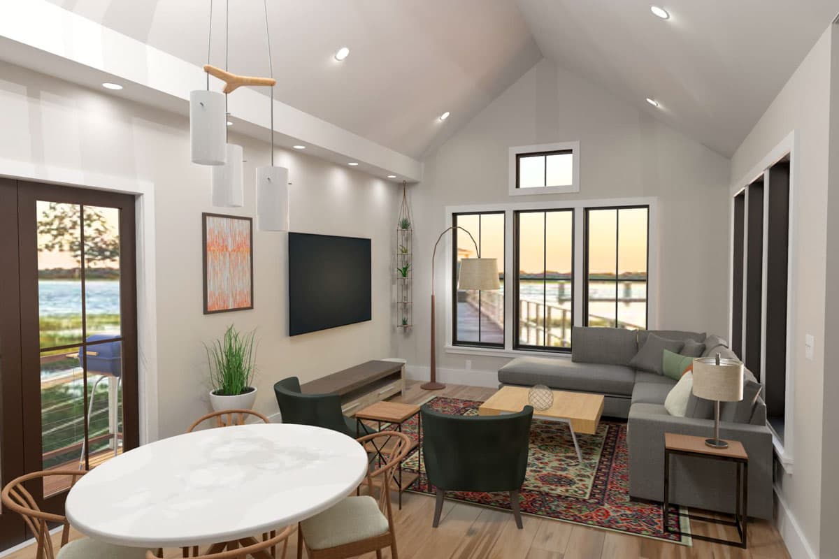 Plan 765055TWN: 3-Bed Elevated Coastal Cottage House Plan - 1430 Sq Ft - Image #12 - Beach, Coastal, Cottage, Low Country, Southern