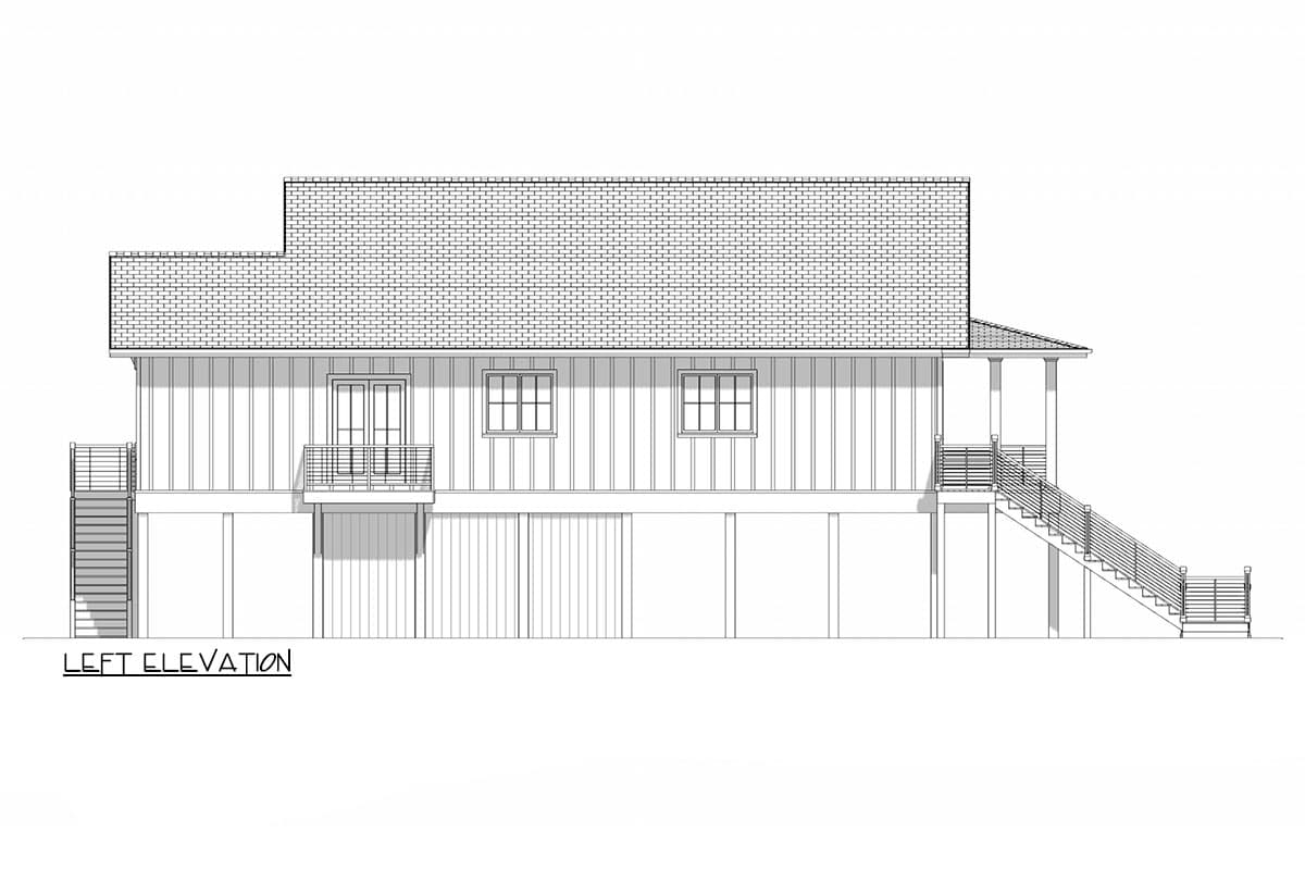 Plan 765055TWN: 3-Bed Elevated Coastal Cottage House Plan - 1430 Sq Ft - Image #19 - Beach, Coastal, Cottage, Low Country, Southern