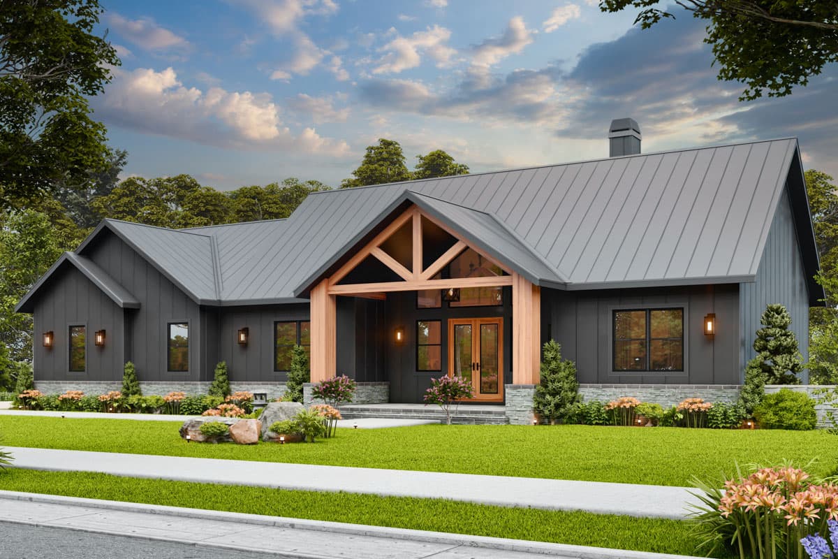 Plan 25827GE: 3-Bed Mountain Craftsman House Plan with Laundry Access From Master Suite - 3402 Sq Ft - Image #5 - Country, Craftsman, Mountain, New American, Ranch