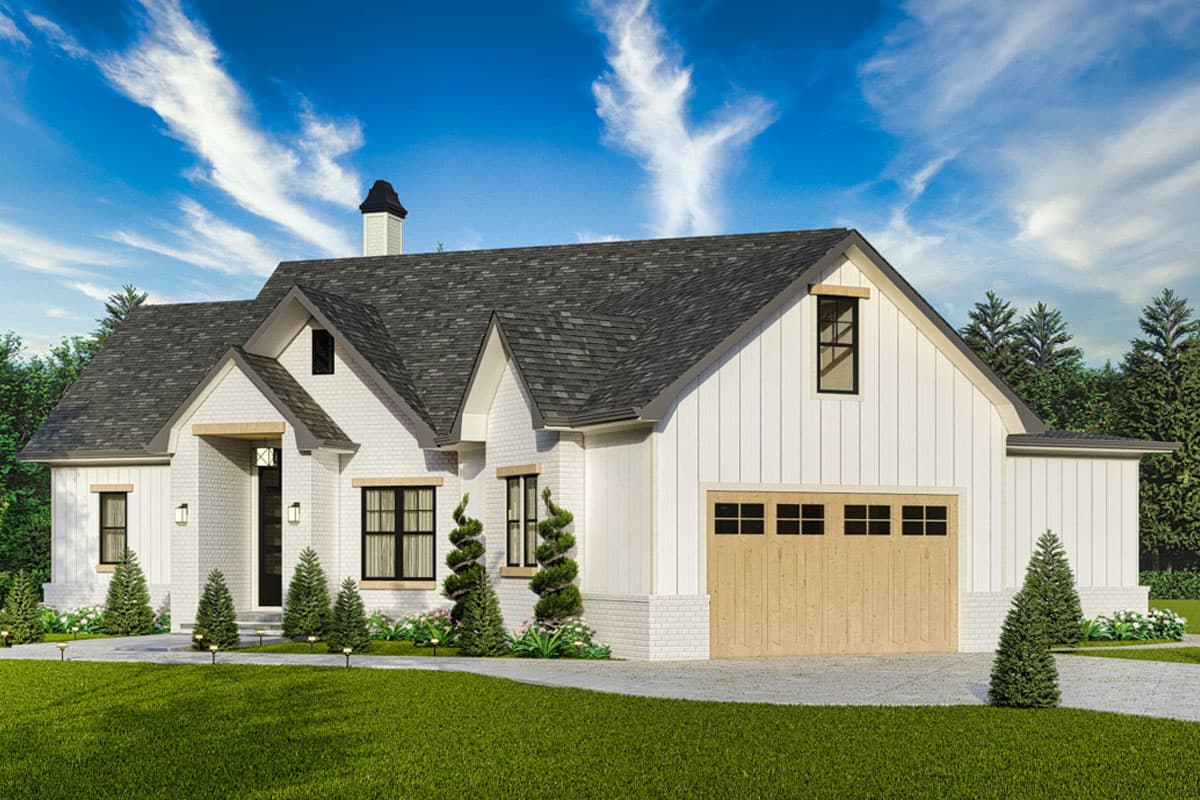 Plan 25828GE: Modern Craftsman House Plan with Angled Garage with Expansion Above - 1868 Sq Ft - Image #6 - Country, Craftsman, New American, Traditional