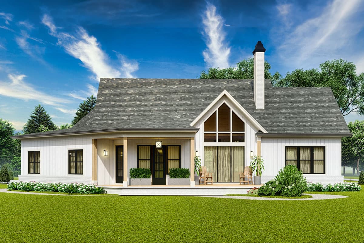 Plan 25828GE: Modern Craftsman House Plan with Angled Garage with Expansion Above - 1868 Sq Ft - Image #4 - Country, Craftsman, New American, Traditional