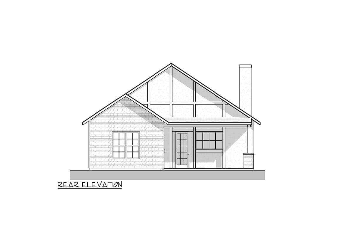 Plan 380020ASH: 1410 Square Foot Modern Country House Plan with 2 Bedrooms - Image #5 - Country, New American, Transitional