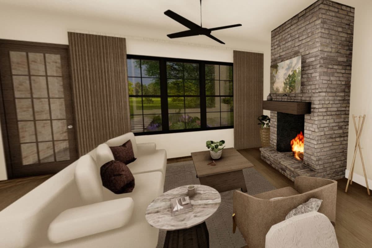 Plan 380020ASH: 1410 Square Foot Modern Country House Plan with 2 Bedrooms - Virtual Tour Cover Image - Country, New American, Transitional