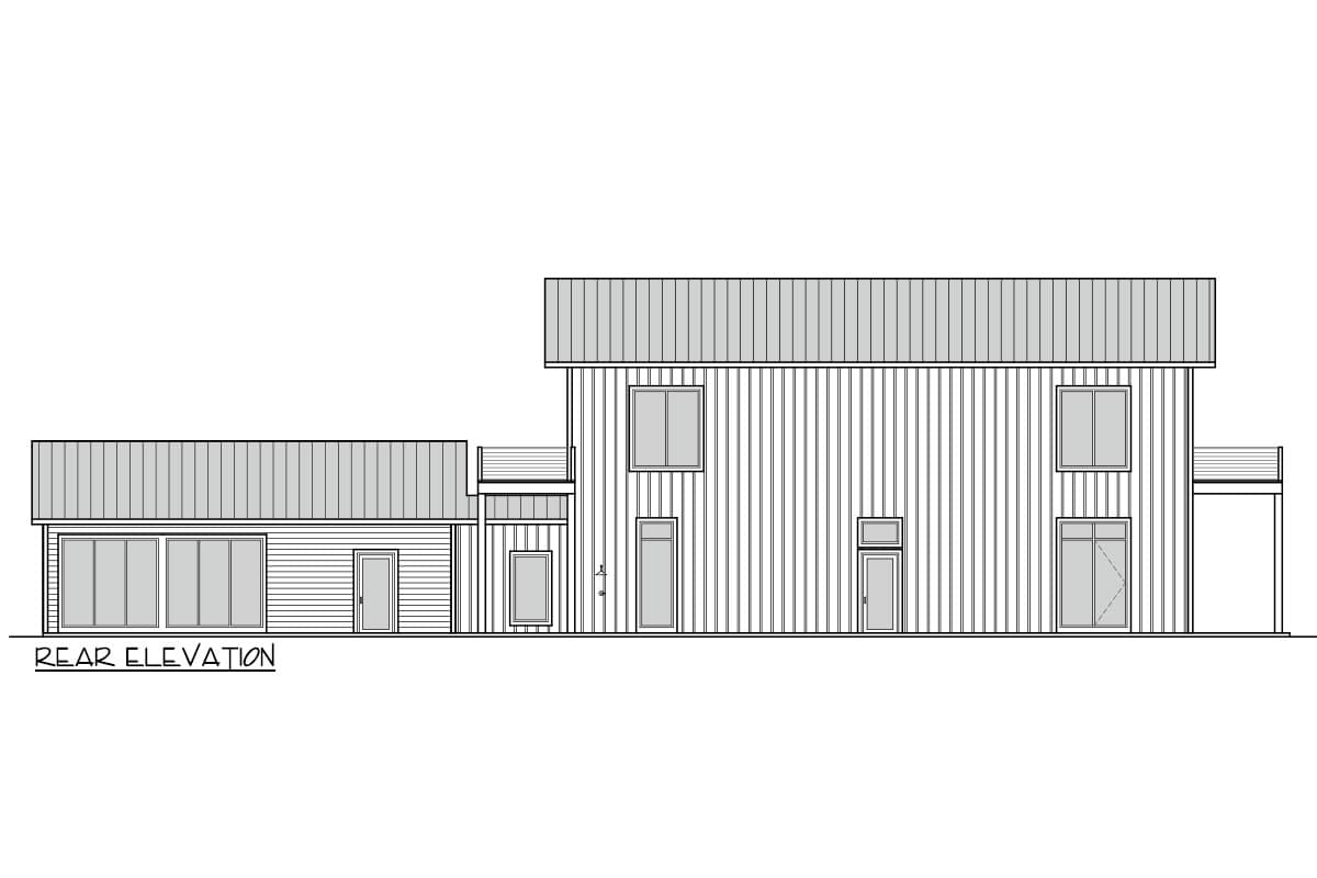 Plan 77657FB: Contemporary House Plan with 3-Car Garage and Wrap Around Porch - 4164 Sq Ft - Image #7 - Contemporary, Mid Century Modern, Modern