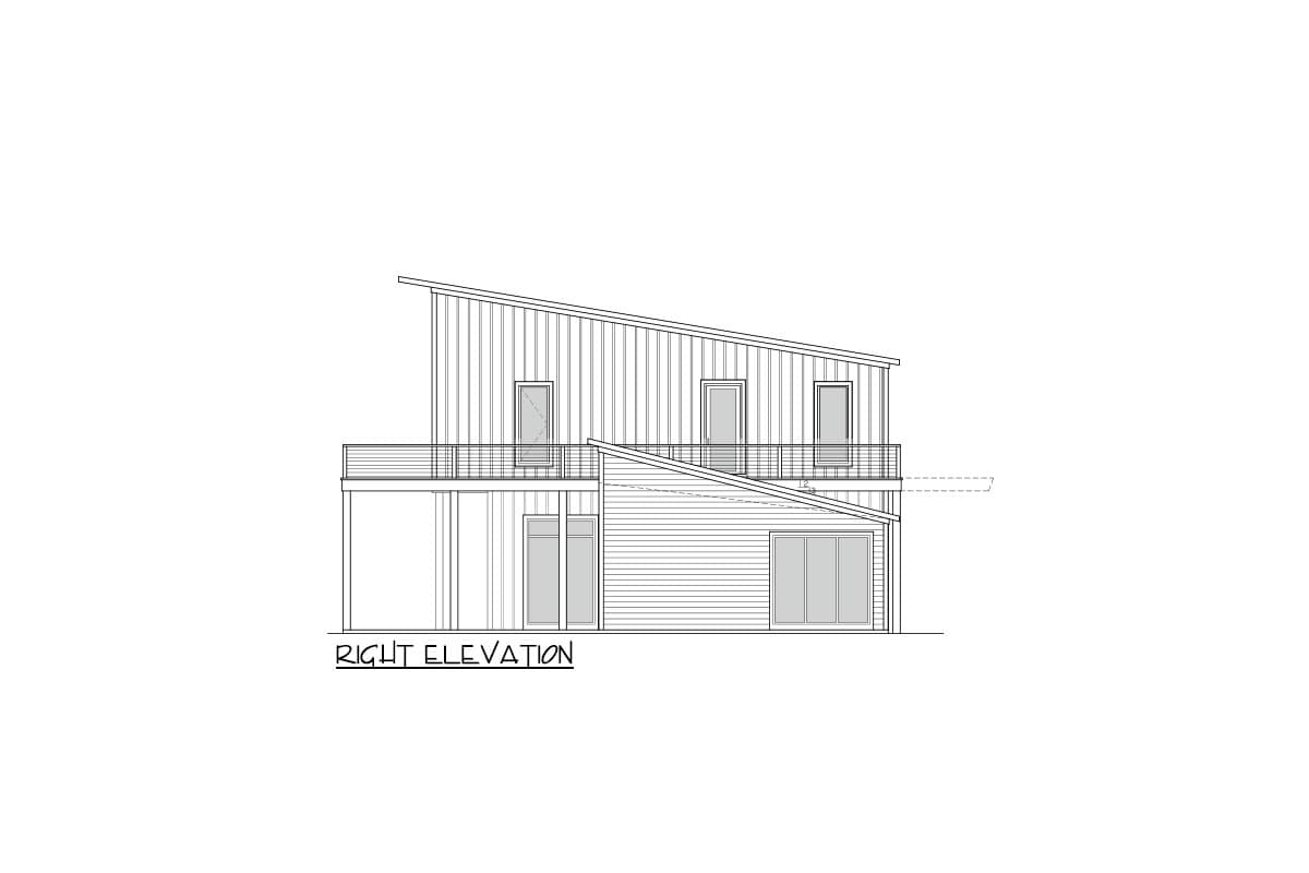 Plan 77657FB: Contemporary House Plan with 3-Car Garage and Wrap Around Porch - 4164 Sq Ft - Image #8 - Contemporary, Mid Century Modern, Modern