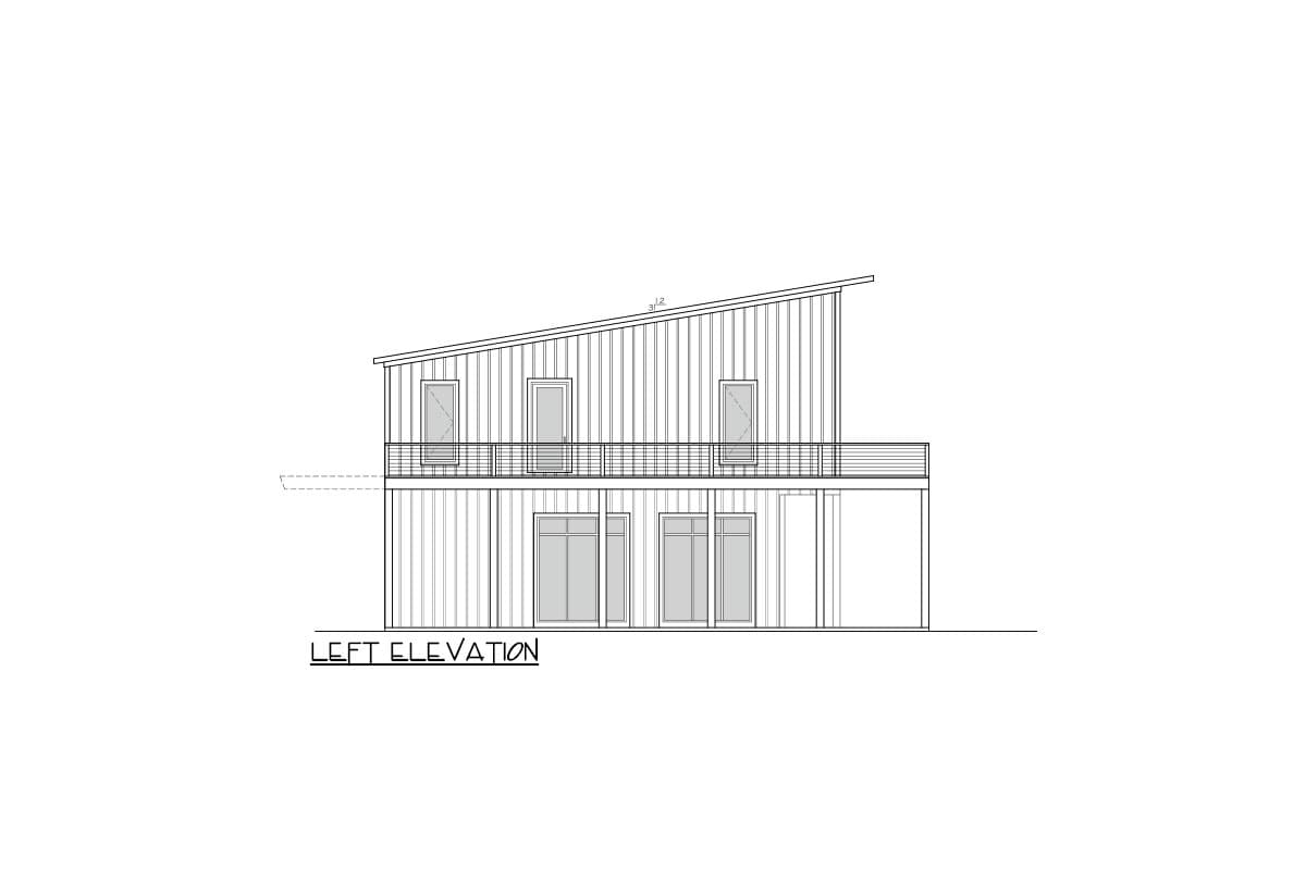 Plan 77657FB: Contemporary House Plan with 3-Car Garage and Wrap Around Porch - 4164 Sq Ft - Image #6 - Contemporary, Mid Century Modern, Modern
