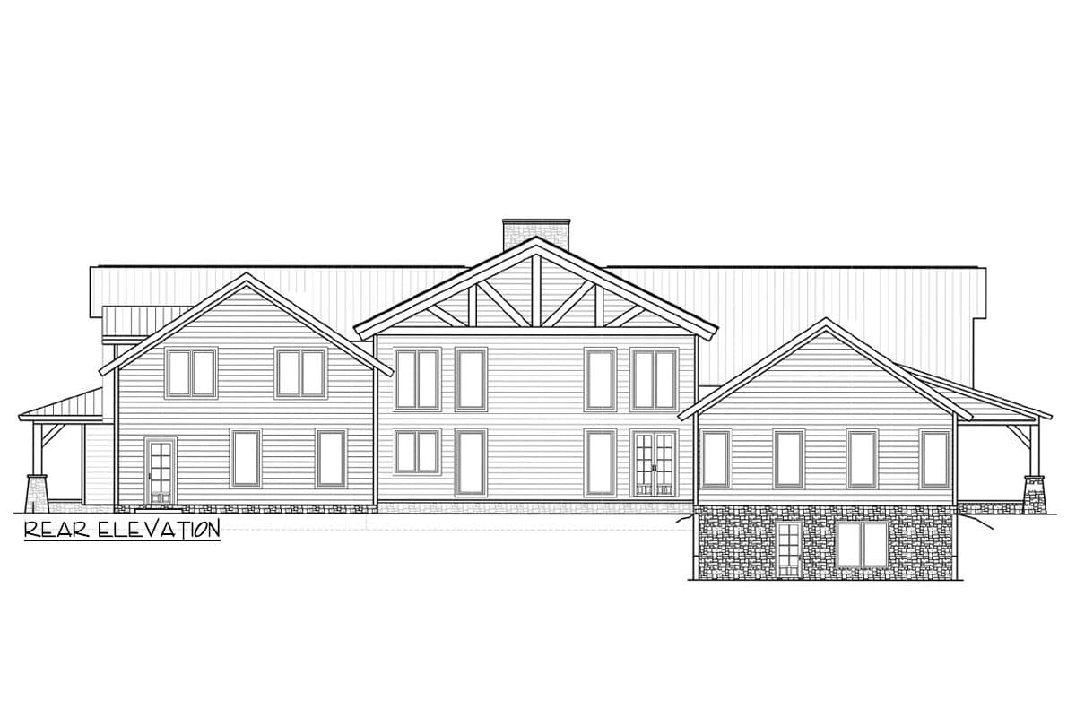 Plan 77658FB: 2-Story Mountain Craftsman House Plan with Movie and Game Room - 8704 Sq Ft - Image #7 - Barndominium, Craftsman, Mountain