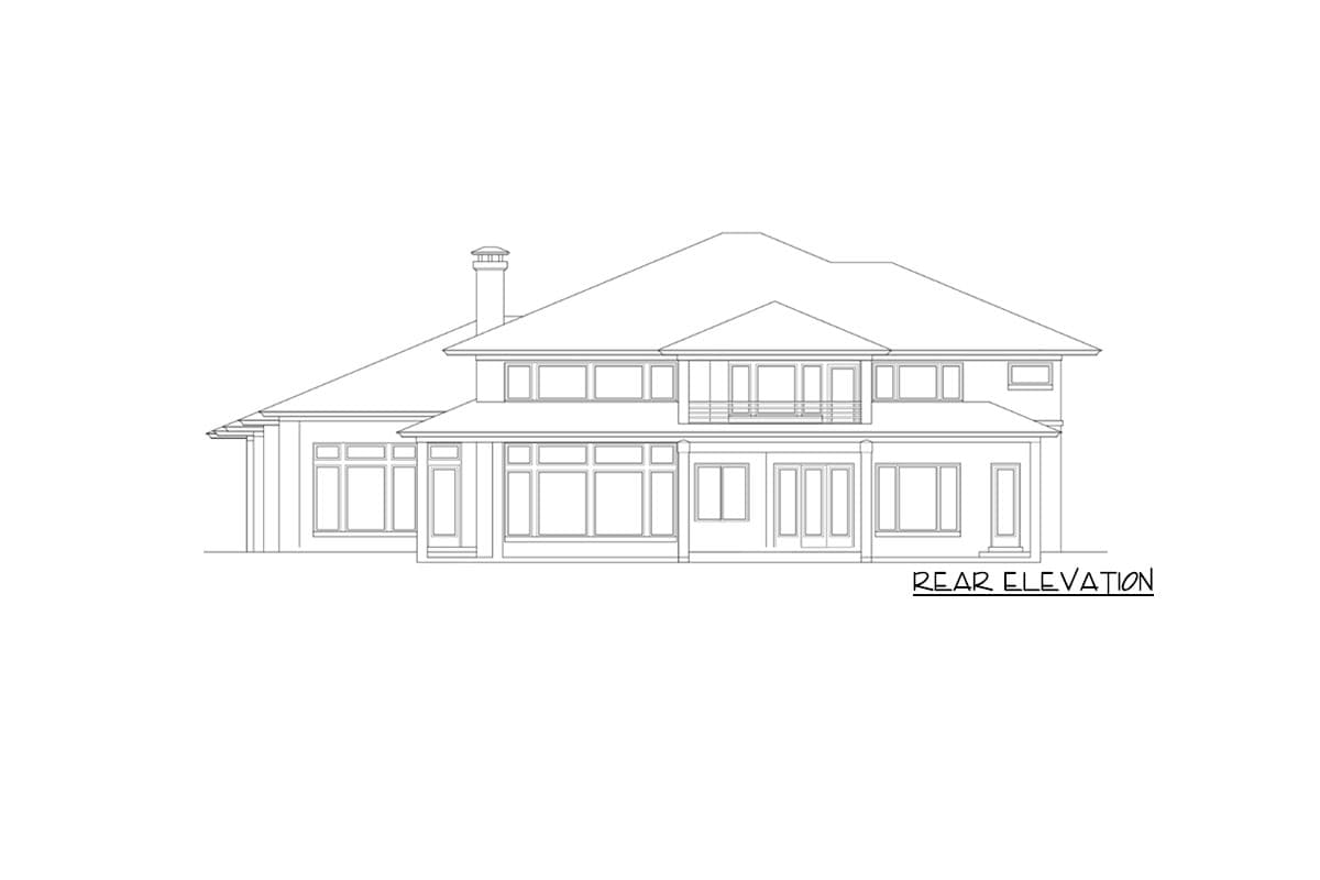 Plan 36505TX: Two-Story Prairie House Plan - Image #5 - European, Prairie