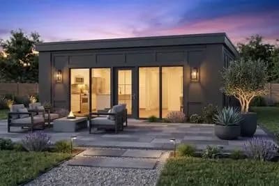 1-Bed Modern Cottage-Style ADU House Plan - 648 Sq Ft