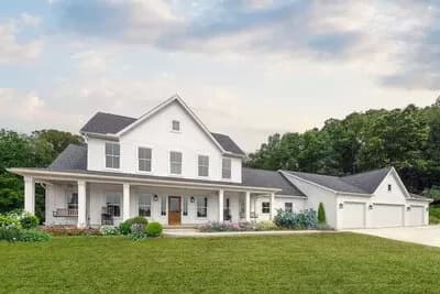 3-Bedroom Modern Farmhouse Plan With Oversized Garage and Workshop - 2636 Sq Ft