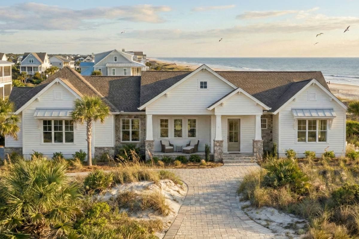 Plan 623408DJ: 1-Bed Coastal Cottage House Plan with Optional Lower Level - 1545 Sq Ft - Video Cover Image - Coastal, Colonial, Cottage, New American, Ranch, Traditional, Vacation