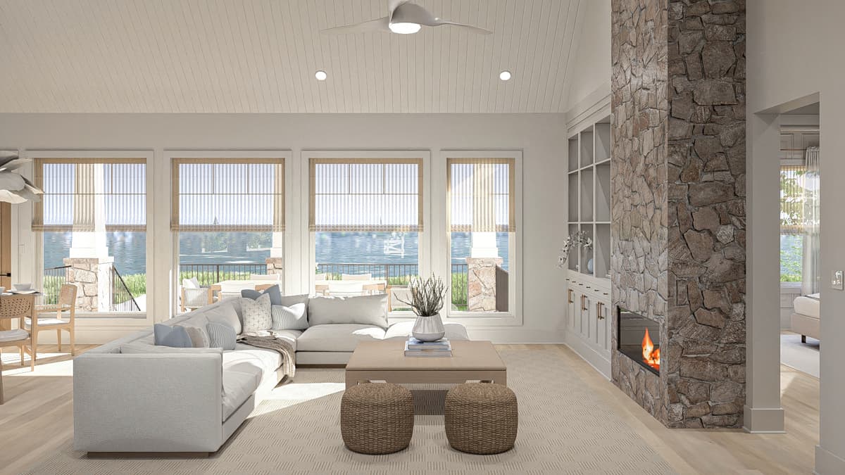 Plan 623408DJ: 1-Bed Coastal Cottage House Plan with Optional Lower Level - 1545 Sq Ft - Image #7 - Coastal, Colonial, Cottage, New American, Ranch, Traditional, Vacation