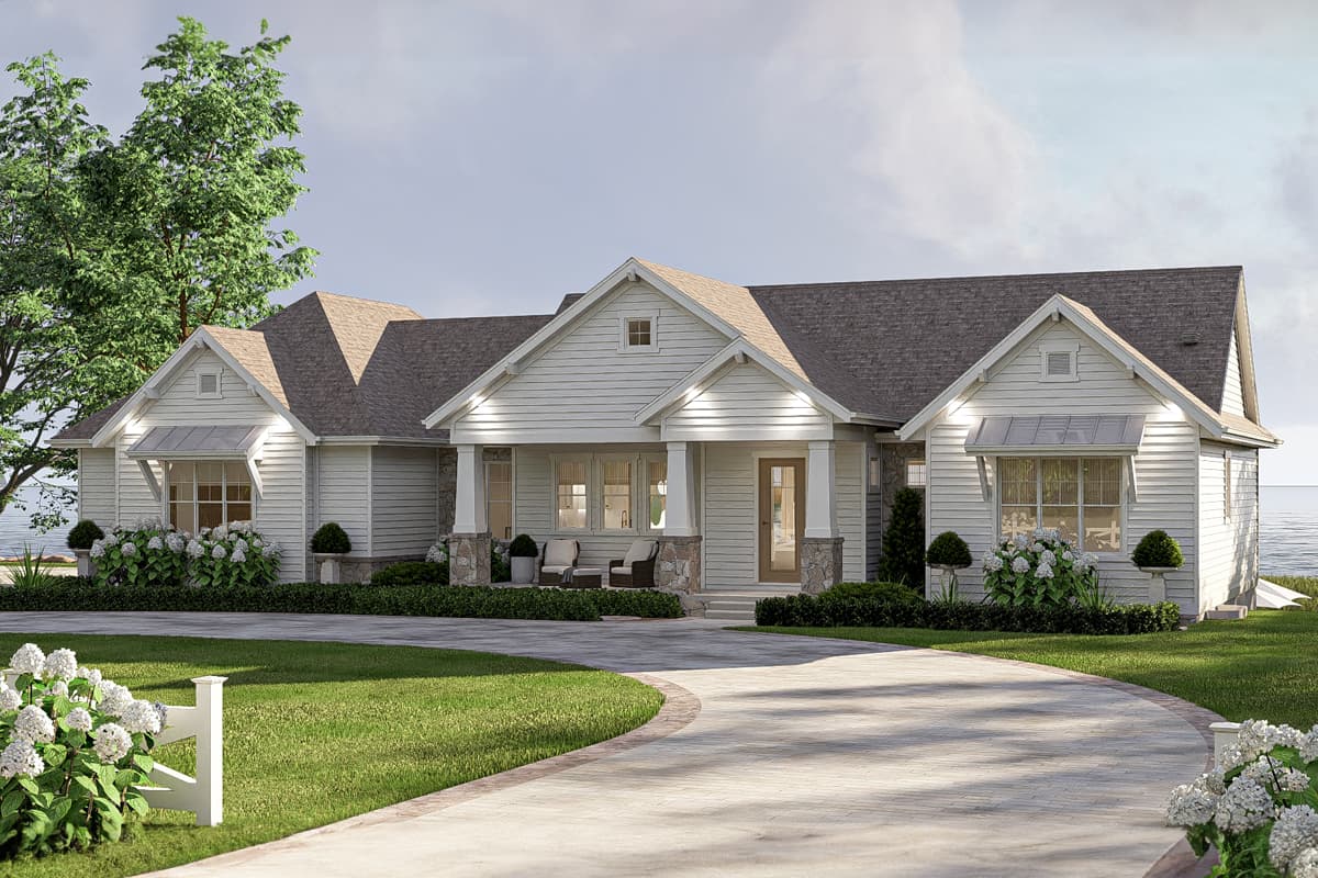 Plan 623408DJ: 1-Bed Coastal Cottage House Plan with Optional Lower Level - 1545 Sq Ft - Image #15 - Coastal, Colonial, Cottage, New American, Ranch, Traditional, Vacation