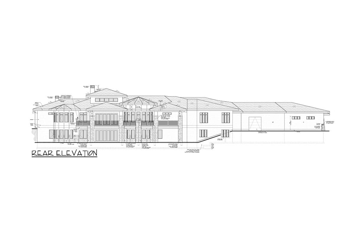 Plan 81844AB: One-Story Prairie House Plan with Multiple Screened Porches - 3802 Sq Ft - Image #4 - Modern, Prairie, Ranch