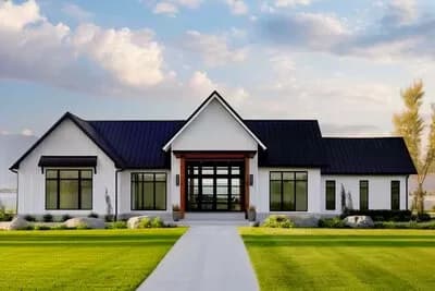 Split Bedroom Modern Ranch House Plan with Vaulted Interior and a Flex Room - 3140 Sq Ft