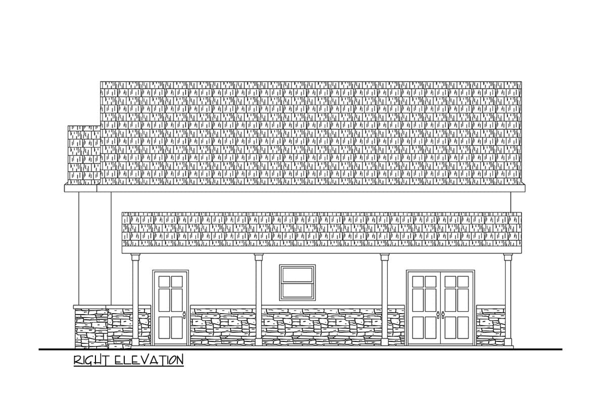 Plan 72430DA: RV-Friendly Detached Garage Plan with Outdoor Covered Storage - 1158 Sq Ft - Image #4 - Traditional