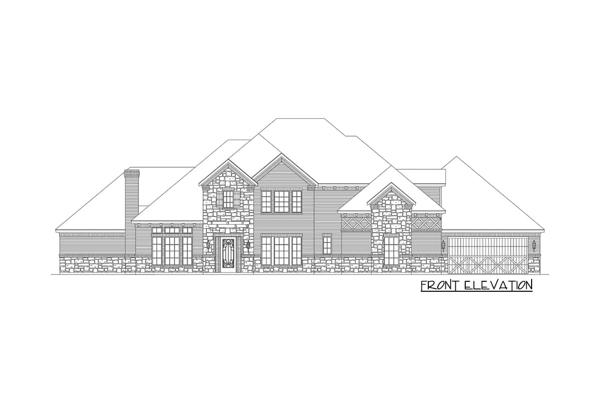 Plan 36519TX: Hill Country House Plan with Media Room and Game Room - Image #17 - Hill Country, Traditional