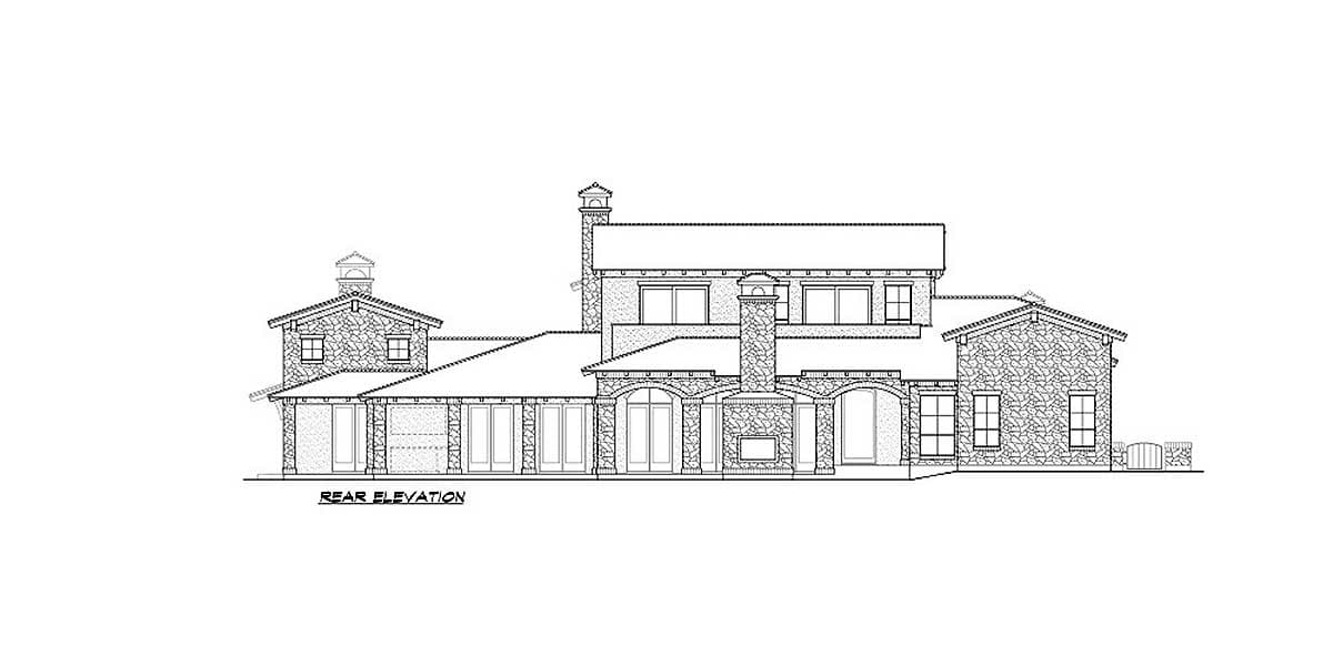 Plan 36522TX: 4 Bed Tuscan Masterpiece with Courtyard - Image #19 - European, Tuscan
