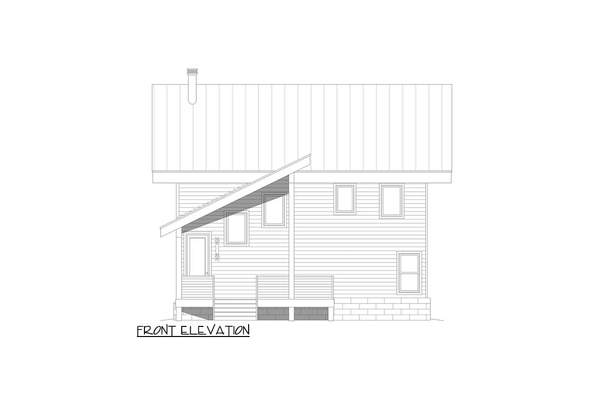 Plan 680390VR: 3-Story Modern House Plan with Ladder-Accessible Loft - 2194 Sq Ft - Image #6