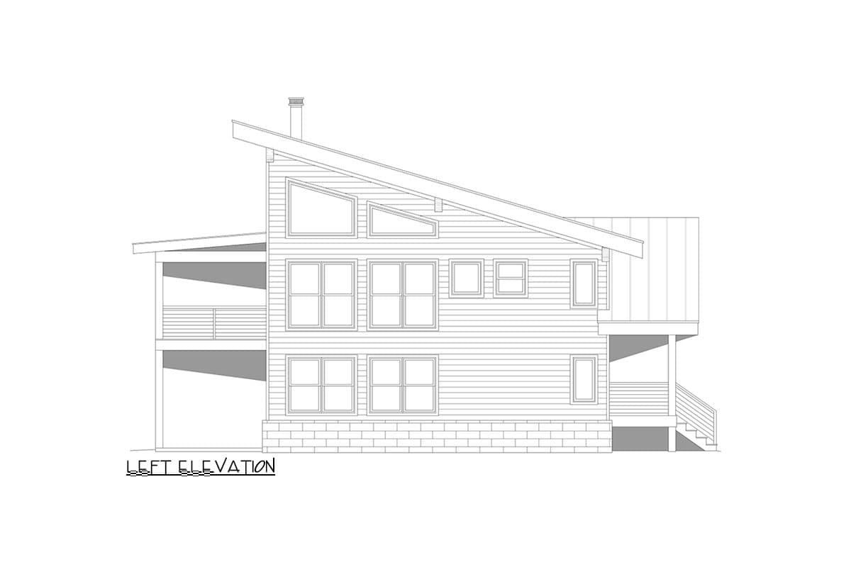 Plan 680390VR: 3-Story Modern House Plan with Ladder-Accessible Loft - 2194 Sq Ft - Image #7