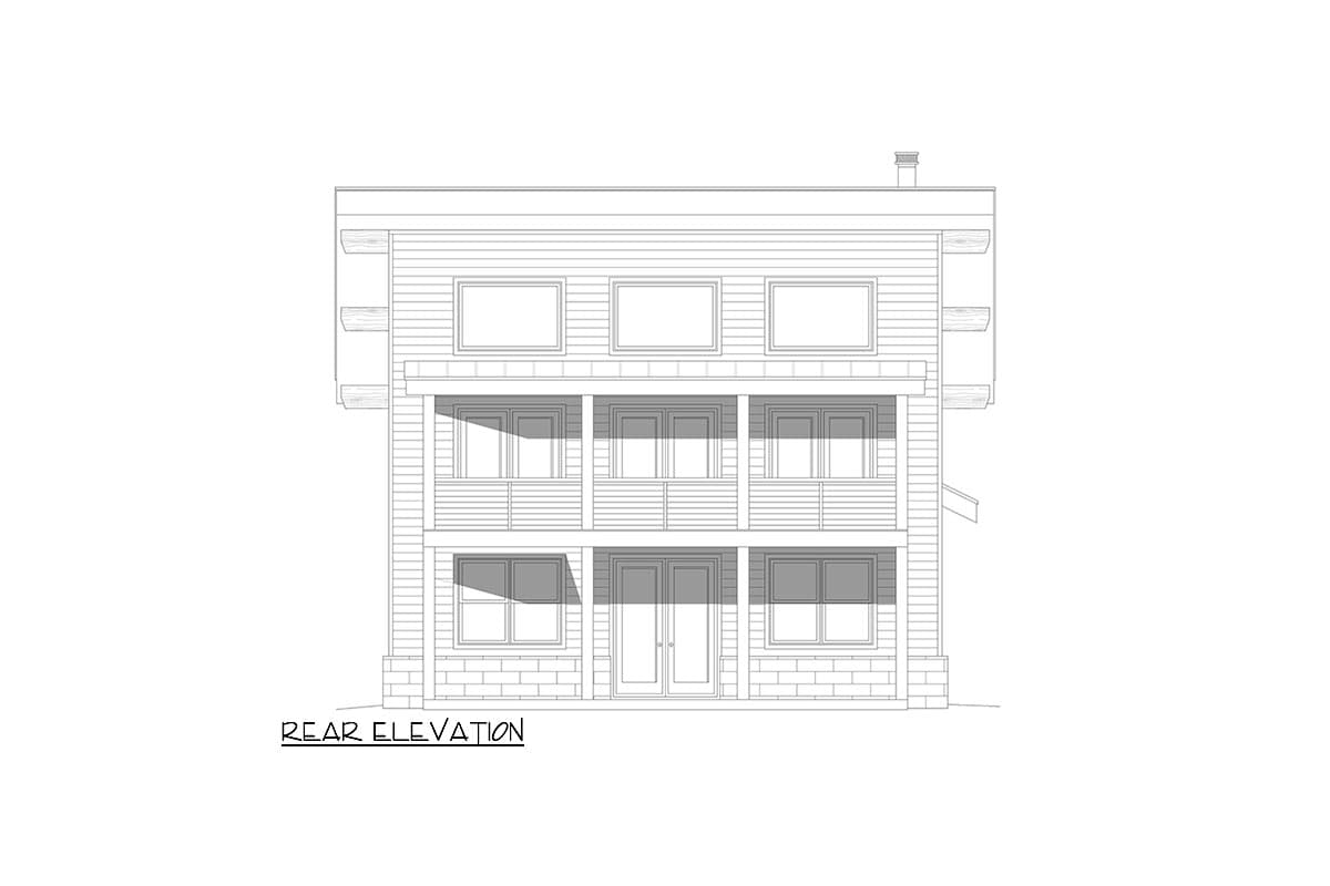 Plan 680390VR: 3-Story Modern House Plan with Ladder-Accessible Loft - 2194 Sq Ft - Image #8