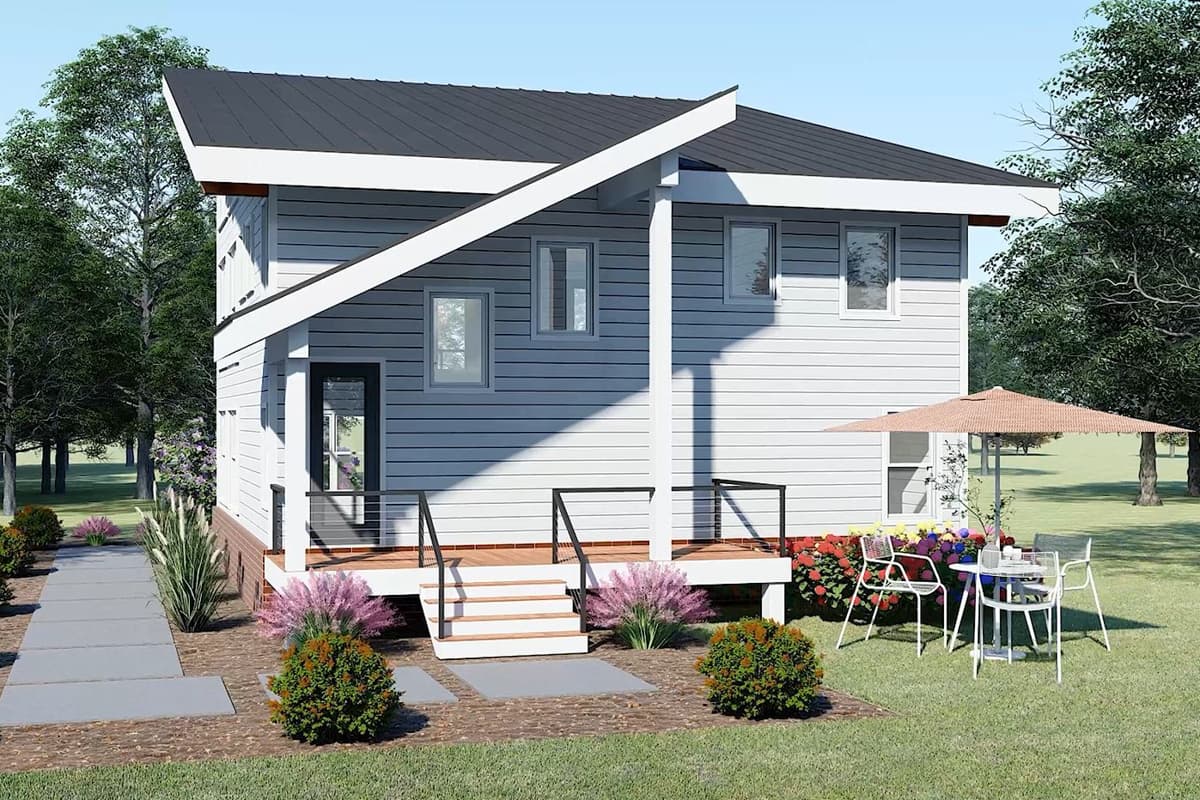 Plan 680390VR: 3-Story Modern House Plan with Ladder-Accessible Loft - 2194 Sq Ft - Image #5