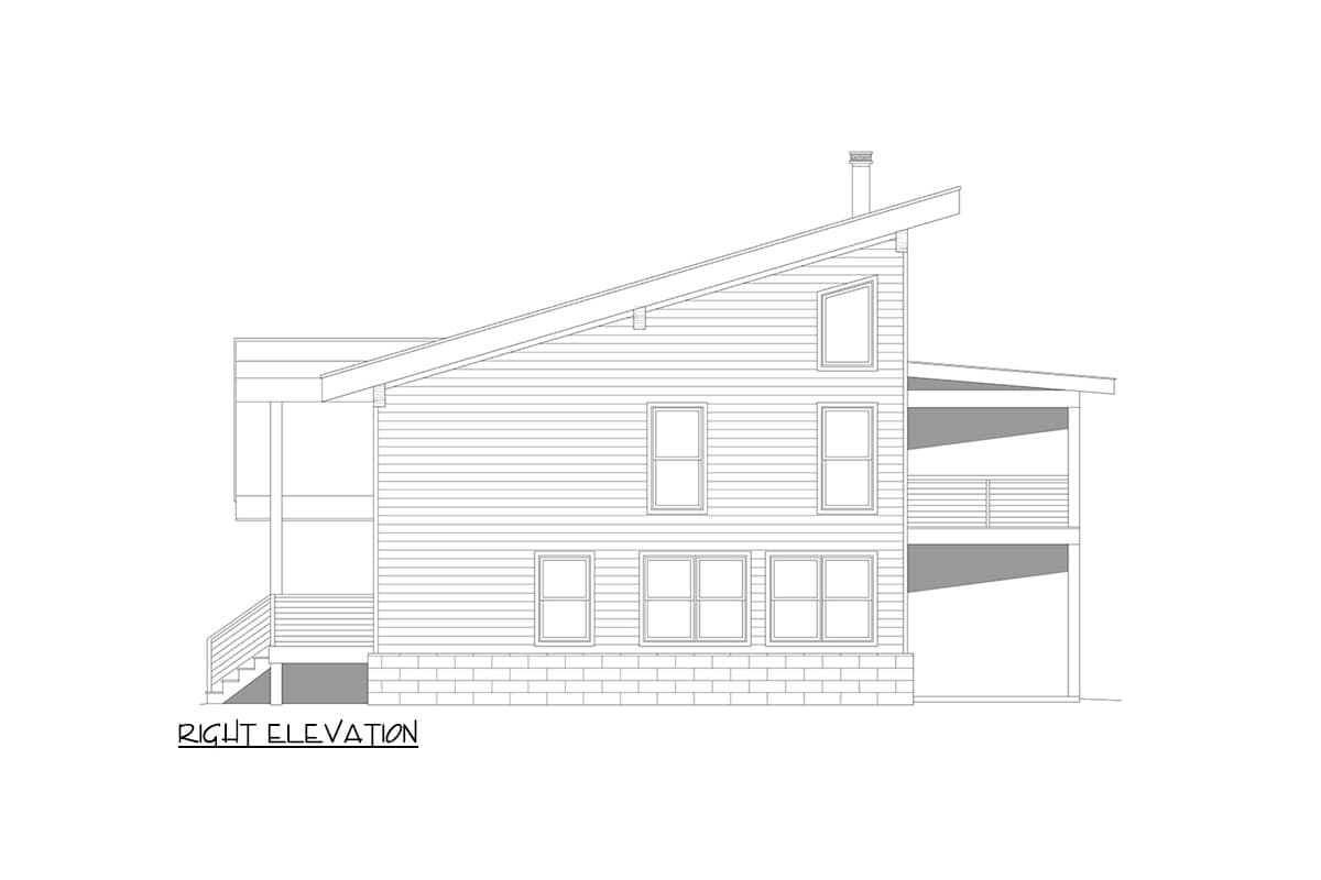 Plan 680390VR: 3-Story Modern House Plan with Ladder-Accessible Loft - 2194 Sq Ft - Image #9