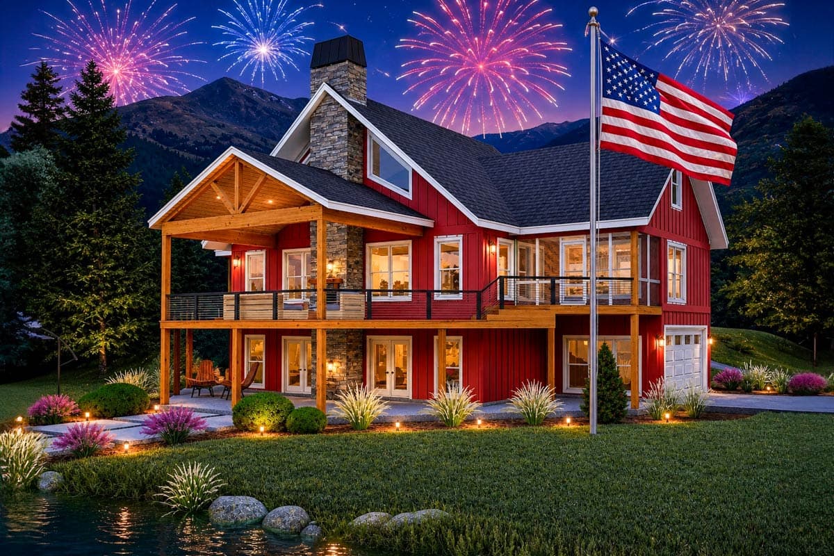 Plan 680392VR: Lake House Plan with Drive-Under Garage and Lower Level Expansion - 2449 Sq Ft - Video Cover Image - Country, Mountain, Traditional