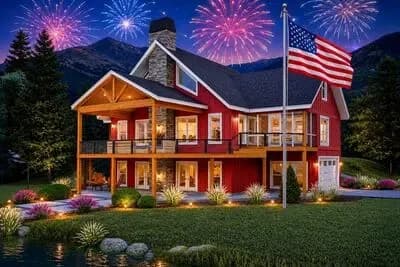 Lake House Plan with Drive-Under Garage and Lower Level Expansion - 2449 Sq Ft