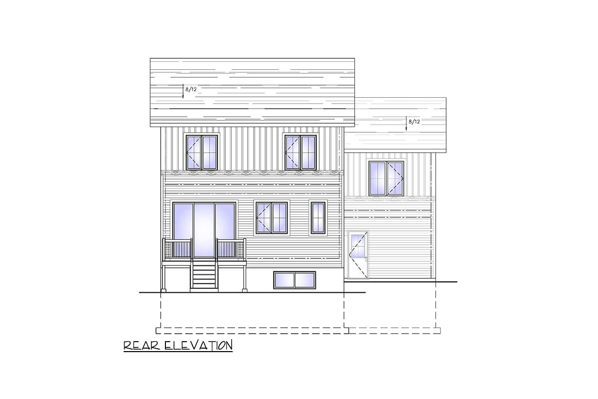 Plan 90356PD: 3 Bedroom House Plan with Optional 1-Car Attached Garage with Bonus Above - 1496 Sq Ft - Image #4