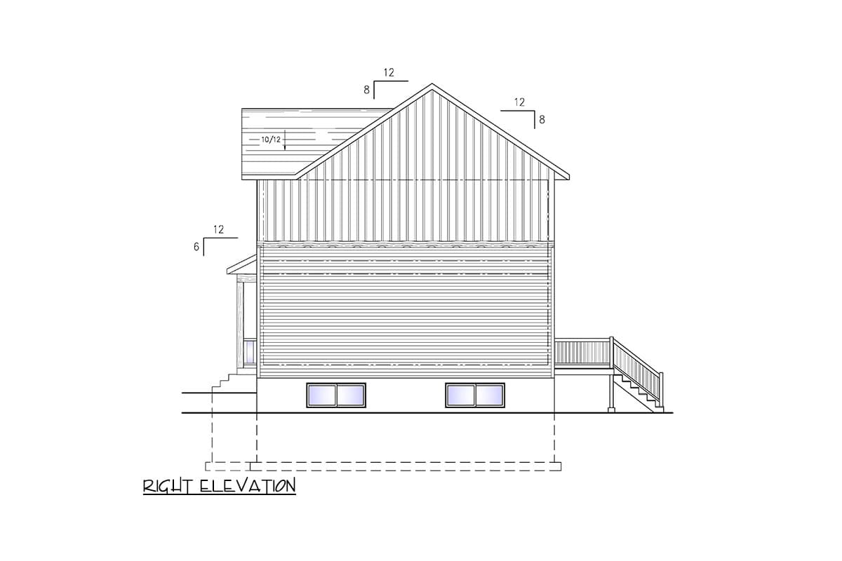 Plan 90356PD: 3 Bedroom House Plan with Optional 1-Car Attached Garage with Bonus Above - 1496 Sq Ft - Image #5