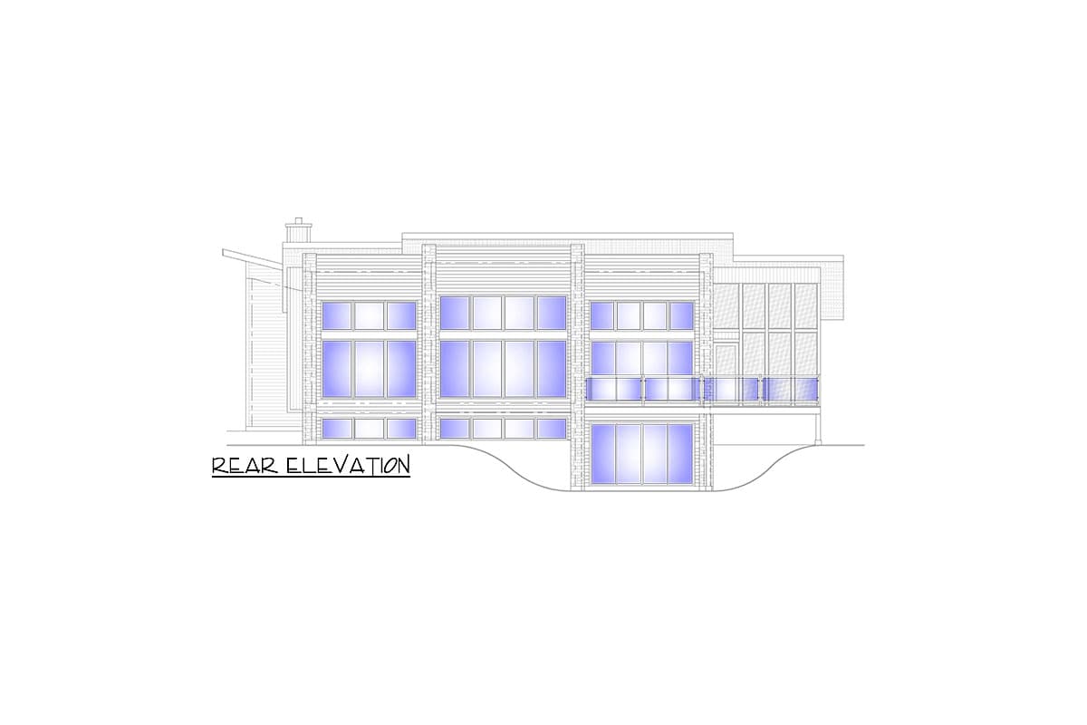 Plan 90358PD: Modern Lake House Plan with Optional Screened Porch - 1330 Sq Ft - Image #5 - Contemporary, Mid Century Modern, Modern, Mountain, Ranch