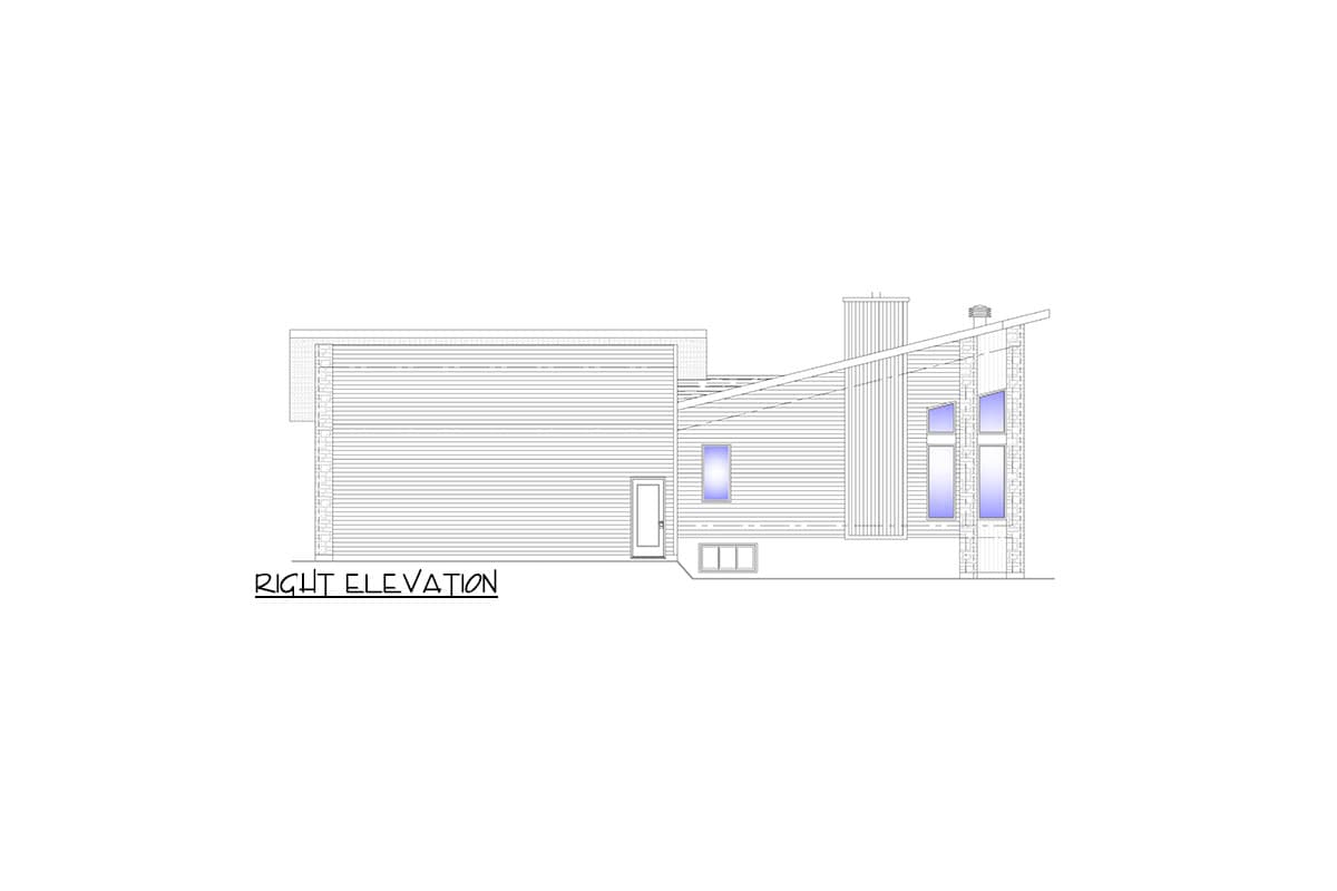 Plan 90358PD: Modern Lake House Plan with Optional Screened Porch - 1330 Sq Ft - Image #6 - Contemporary, Mid Century Modern, Modern, Mountain, Ranch