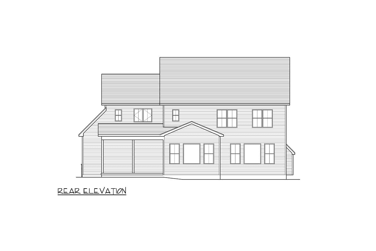 Plan 790161GLV: New American House Plan with 4 Upstairs Bedrooms and a 3-Car Garage - 2873 Sq Ft - Image #56 - Farmhouse, Modern Farmhouse, New American, Northwest