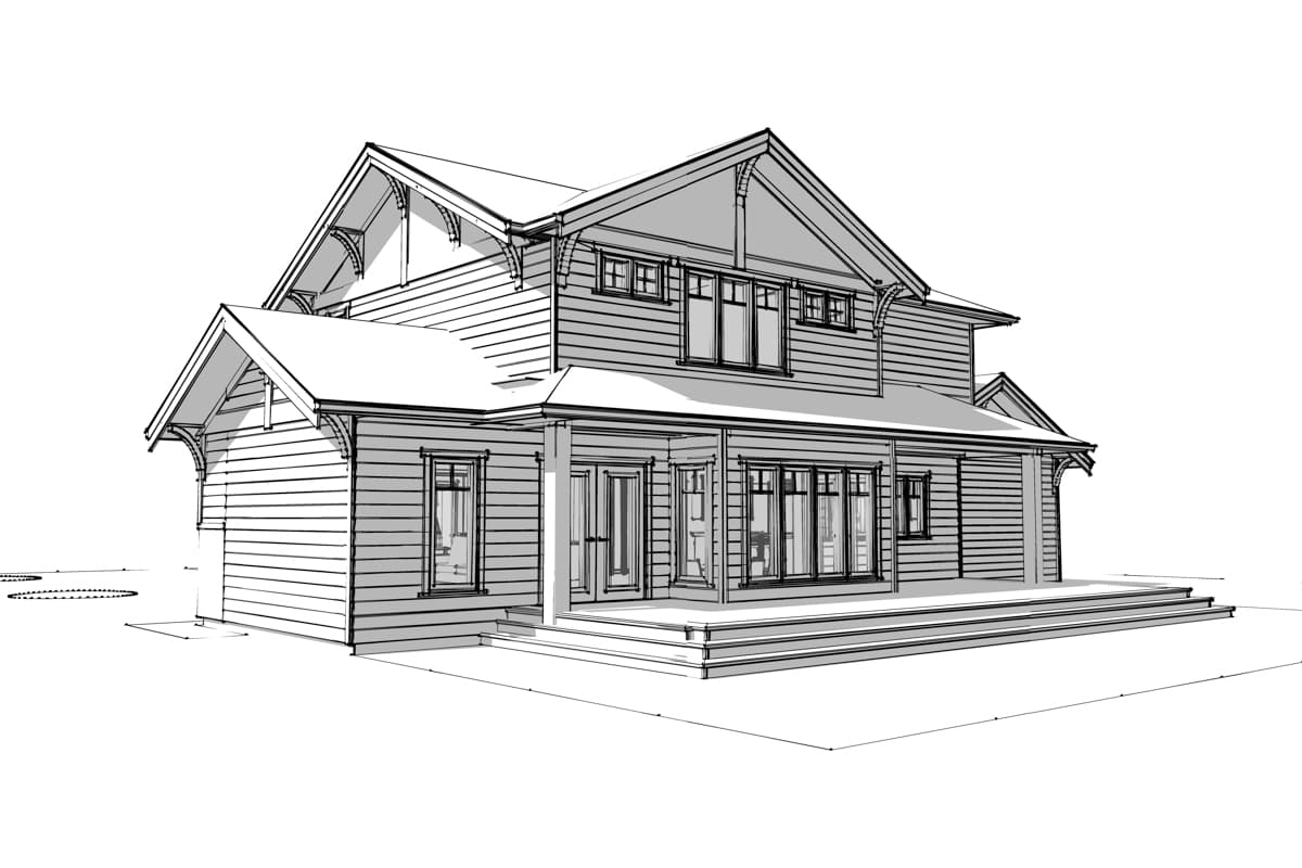 Plan 147015RML: 3-Bedroom New American House Plan with Open Concept Main Floor Plus a Den - 2550 Sq Ft - Image #12 - Country, Modern Farmhouse, New American