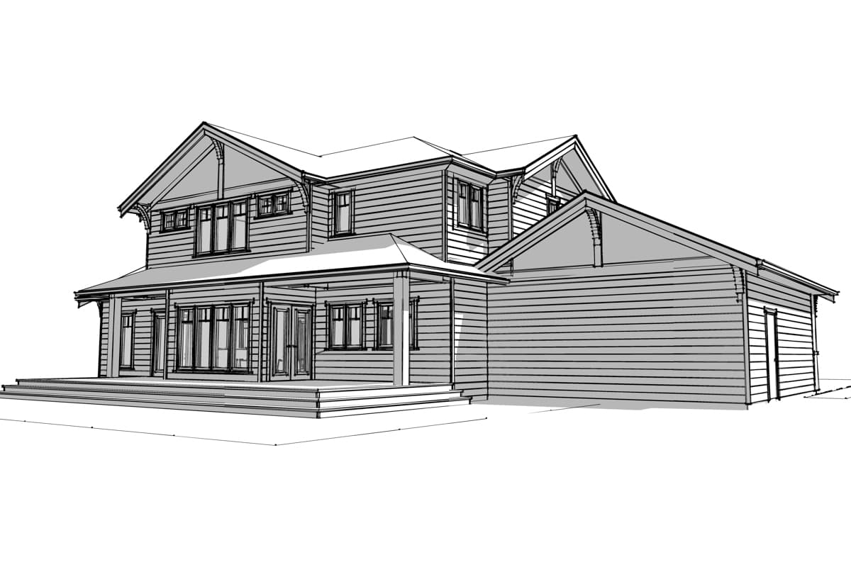 Plan 147015RML: 3-Bedroom New American House Plan with Open Concept Main Floor Plus a Den - 2550 Sq Ft - Image #13 - Country, Modern Farmhouse, New American