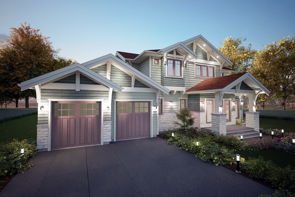 Plan 147015RML: 3-Bedroom New American House Plan with Open Concept Main Floor Plus a Den - 2550 Sq Ft - Image #7 - Country, Modern Farmhouse, New American
