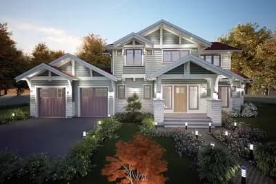 3-Bedroom New American House Plan with Open Concept Main Floor Plus a Den - 2550 Sq Ft