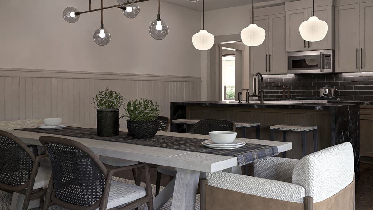 Plan 623409DJ: 3-Bed Modern Cottage House plan with Rear 2-Car Garage - 1729 Sq Ft - Image #9 - Cottage, Modern