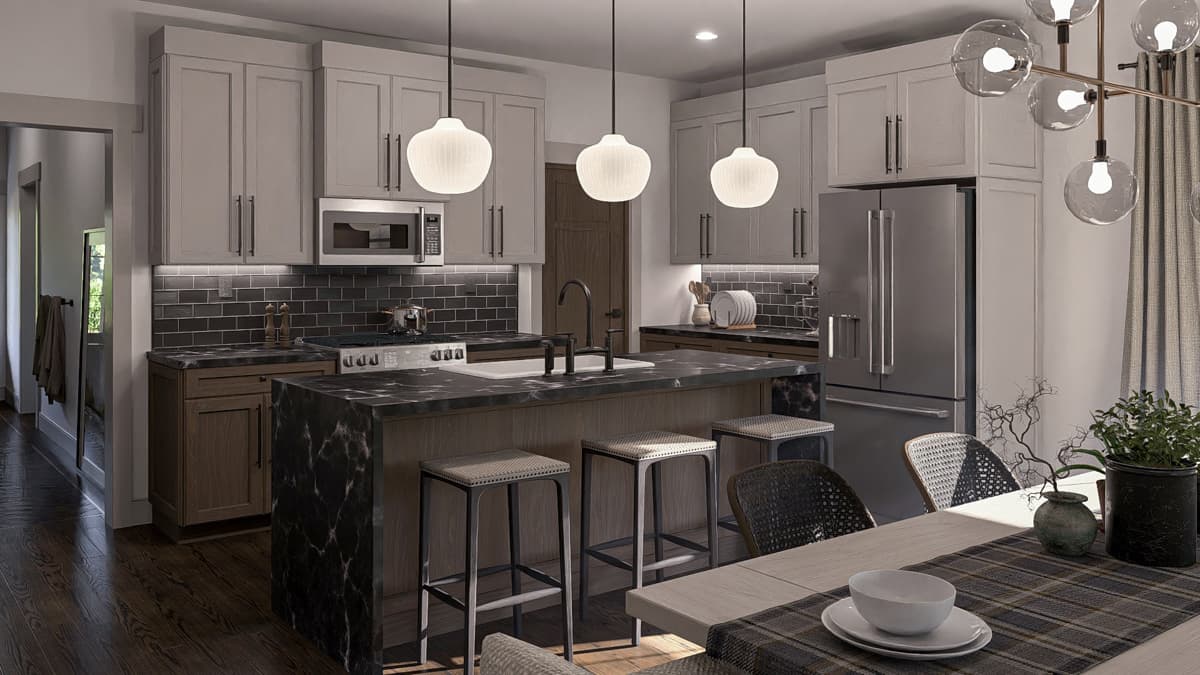 Plan 623409DJ: 3-Bed Modern Cottage House plan with Rear 2-Car Garage - 1729 Sq Ft - Image #11 - Cottage, Modern