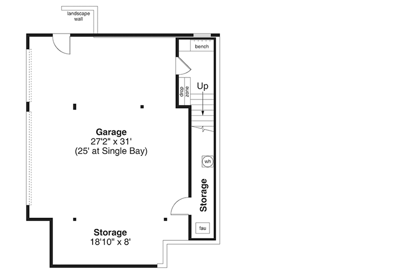 Plan 72431DA: 4-Bed Contemporary House Plan with Two Master Suites and a Drive Under Garage - 2945 Sq Ft - Floor Plan - Lower Level - Contemporary, Modern, Northwest