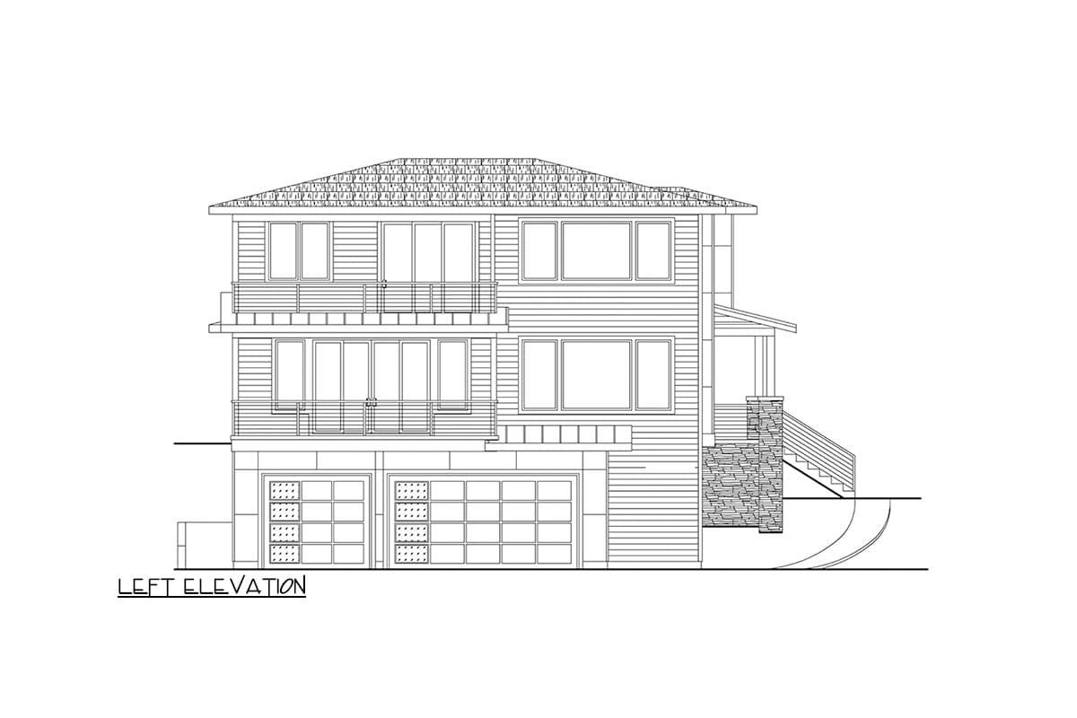 Plan 72431DA: 4-Bed Contemporary House Plan with Two Master Suites and a Drive Under Garage - 2945 Sq Ft - Image #8 - Contemporary, Modern, Northwest