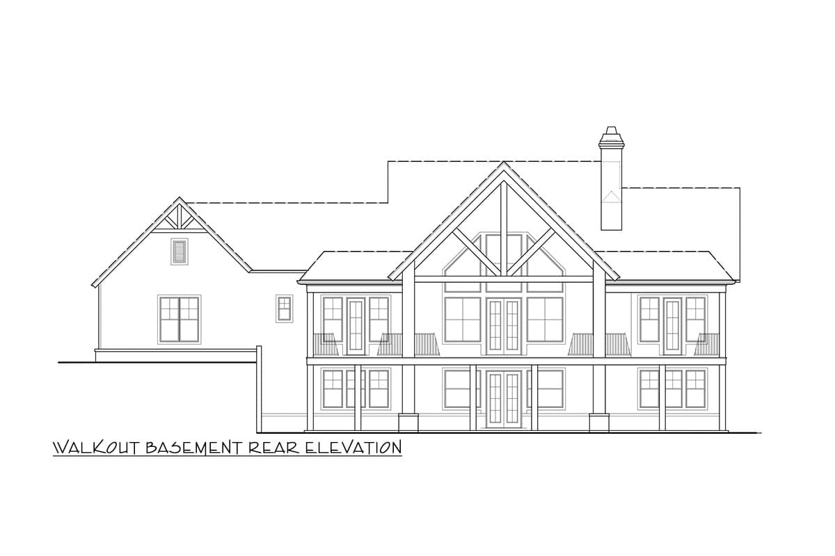 Plan 12334JL: Three Bed Mountain House Plan with Outdoor Kitchen and Fireplace - 1928 Sq Ft - Image #21 - Country, Craftsman, Mountain, Rustic