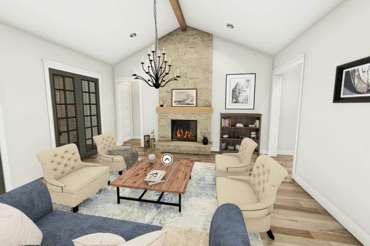 Plan 25441TF: 3-Bed Country Cottage House Plan with Optional Loft Above Garage - 2235 Sq Ft - Virtual Tour Cover Image - Colonial, Cottage, Country, Ranch