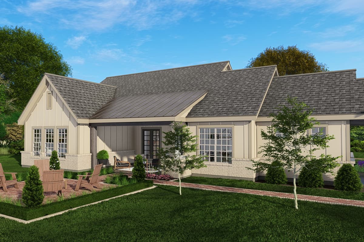 Plan 25441TF: 3-Bed Country Cottage House Plan with Optional Loft Above Garage - 2235 Sq Ft - Image #8 - Colonial, Cottage, Country, Ranch